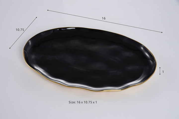 Noir Oval Platter