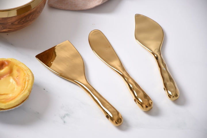 Naya Gold Cheese Knives Set