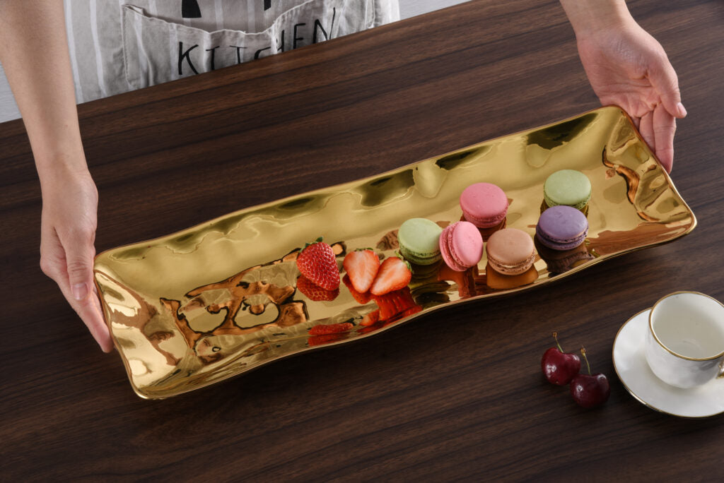 Moonlight Gold Rectangular Server