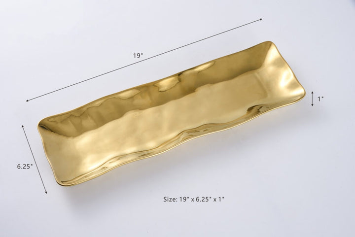 Moonlight Gold Rectangular Server