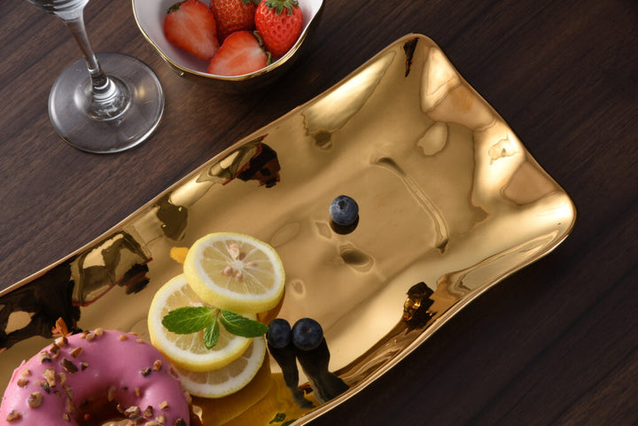 Moonlight Gold Rectangular Server