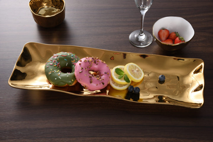 Moonlight Gold Rectangular Server