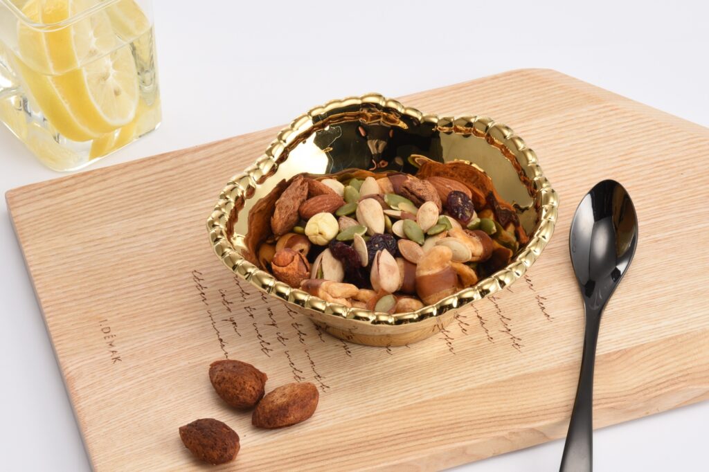 Eva Gold Beaded Snack Bowl