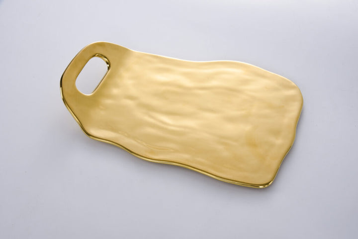 Moonlight Gold Tray with Handle