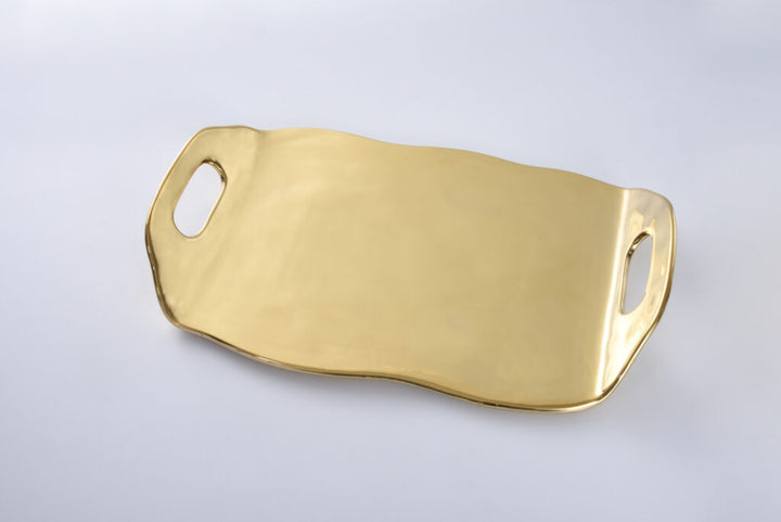 Moonlight Gold Tray with Handles