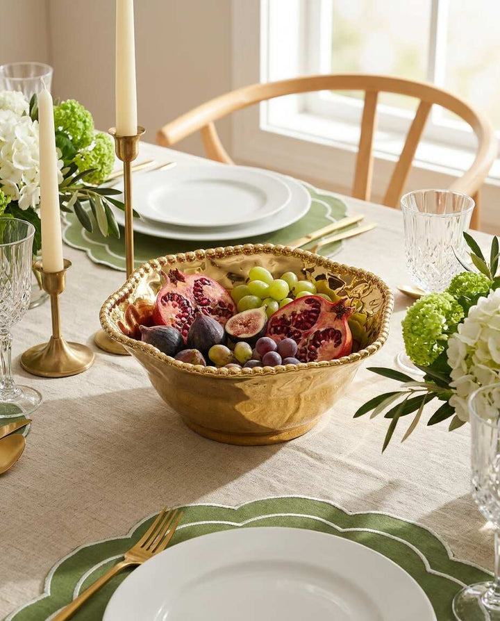 Eva Gold Beaded Medium Bowl