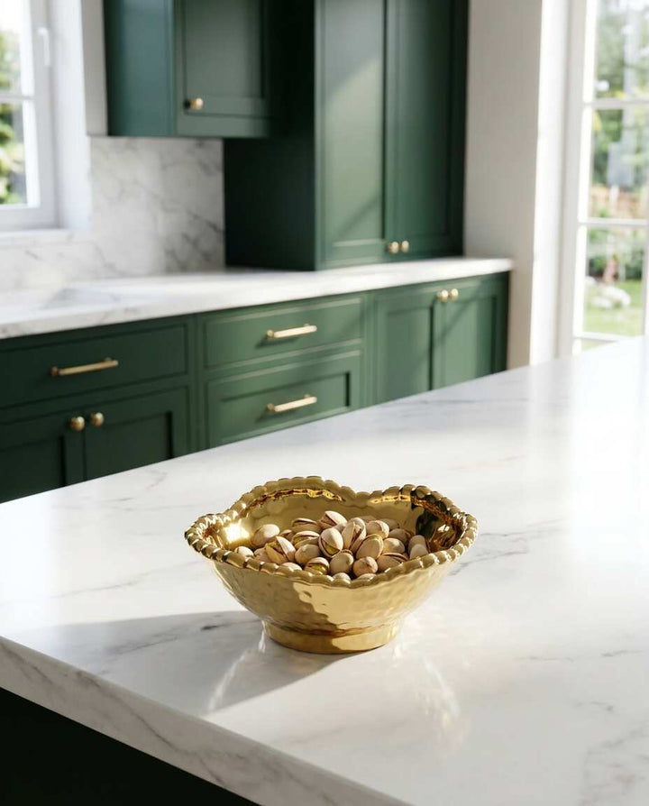 Eva Gold Beaded Bowl