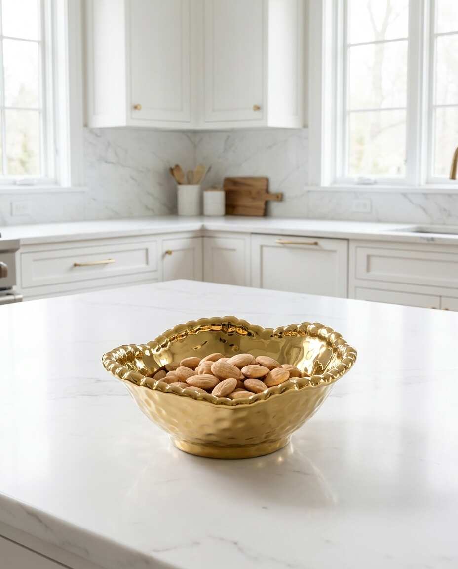 Eva Gold Beaded Bowl