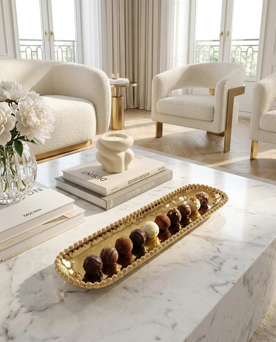 Eva Gold Beaded Tray