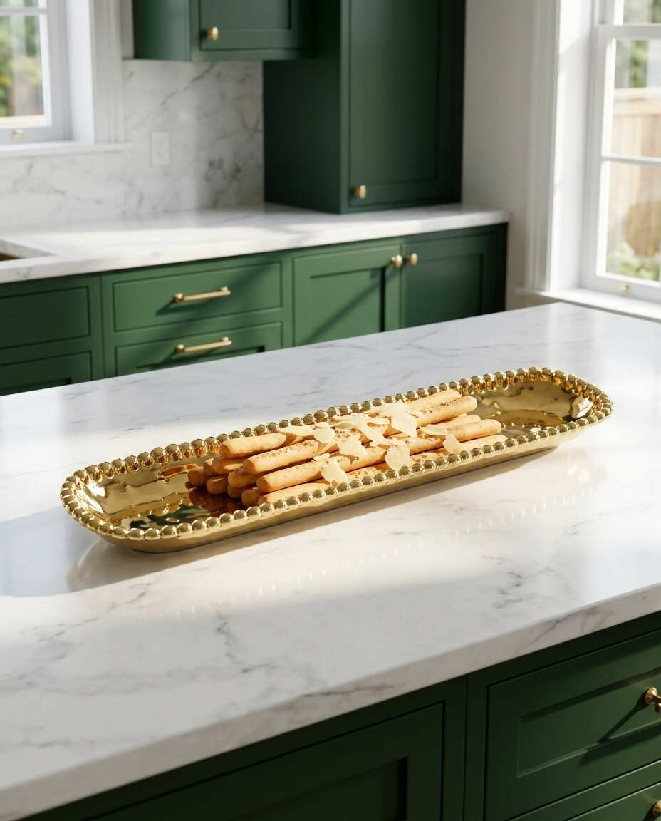 Eva Gold Beaded Tray