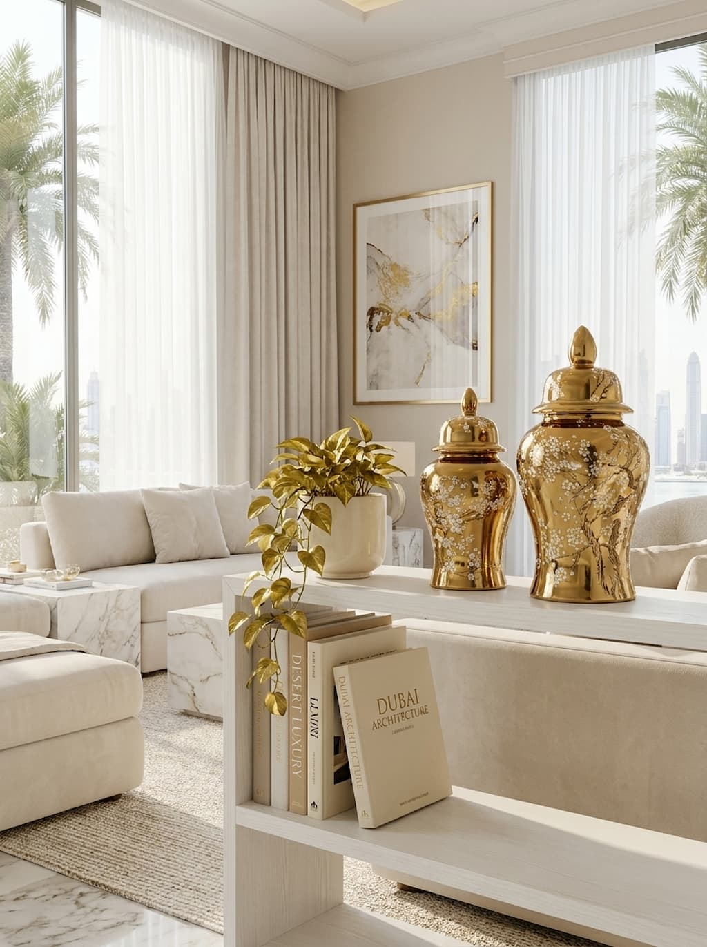 The Ivy Classic Decorative Ginger Jar — Luxury Home Decor — View 4 | Beth & Lily Decor UAE