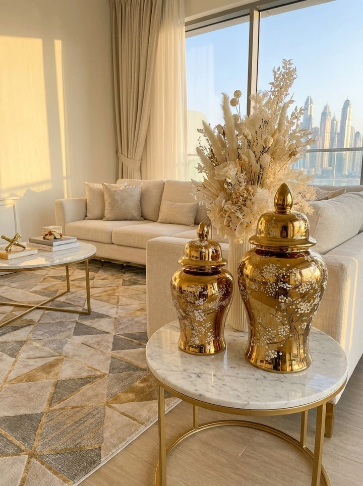 The Ivy Classic Decorative Ginger Jar — Luxury Home Decor — View 7 | Beth & Lily Decor UAE