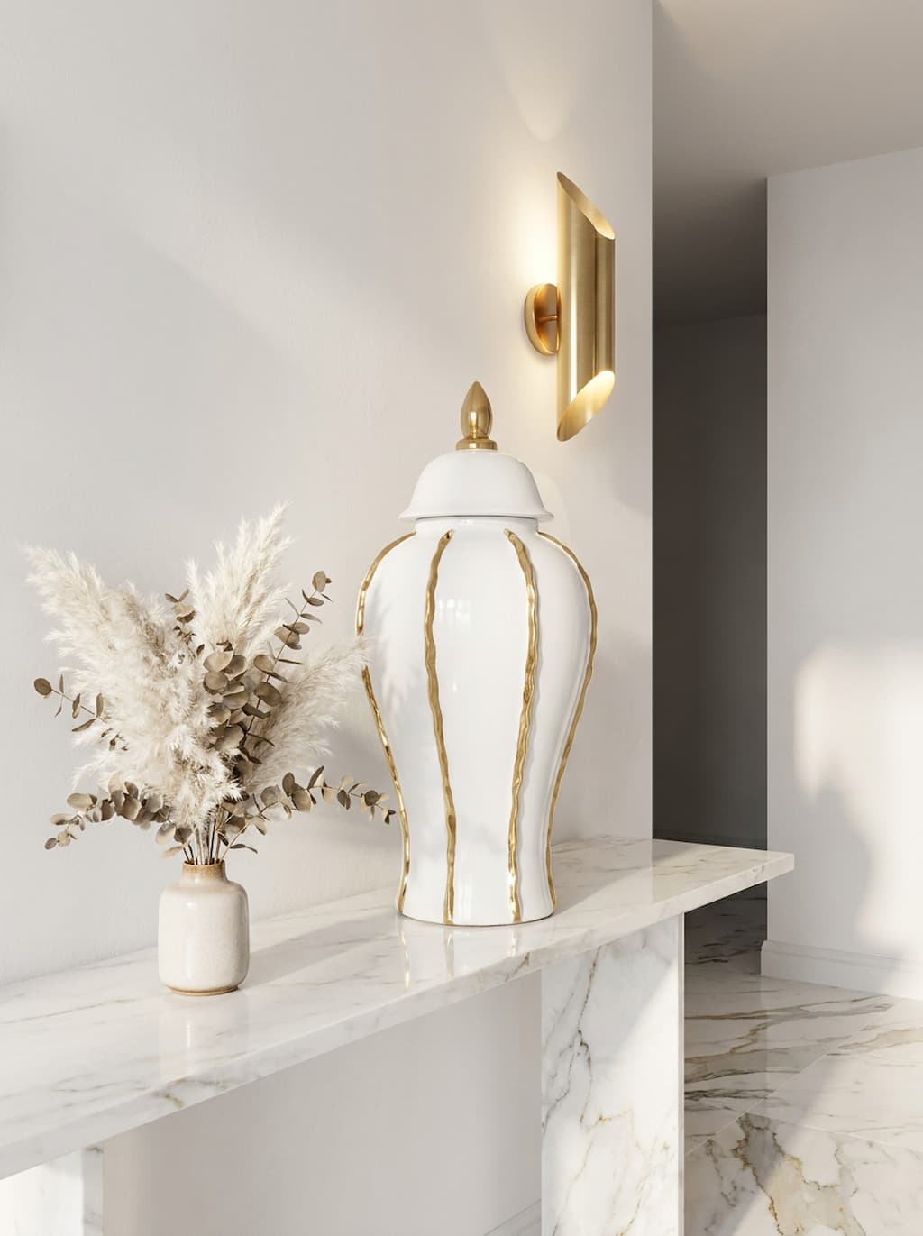 The Katie Large Luxury Ginger Jar — Decorative Home Accent — View 6 | Beth & Lily Decor UAE