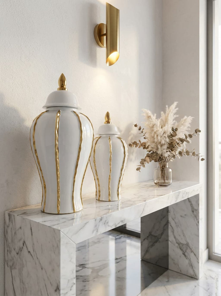 The Katie Large Luxury Ginger Jar — Decorative Home Accent — View 5 | Beth & Lily Decor UAE