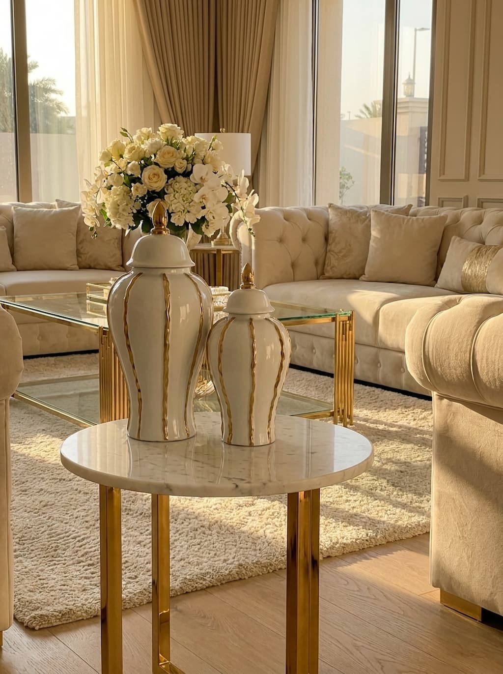 The Katie Large Luxury Ginger Jar — Decorative Home Accent — Lifestyle Image | Home Styling UAE | Beth & Lily Decor