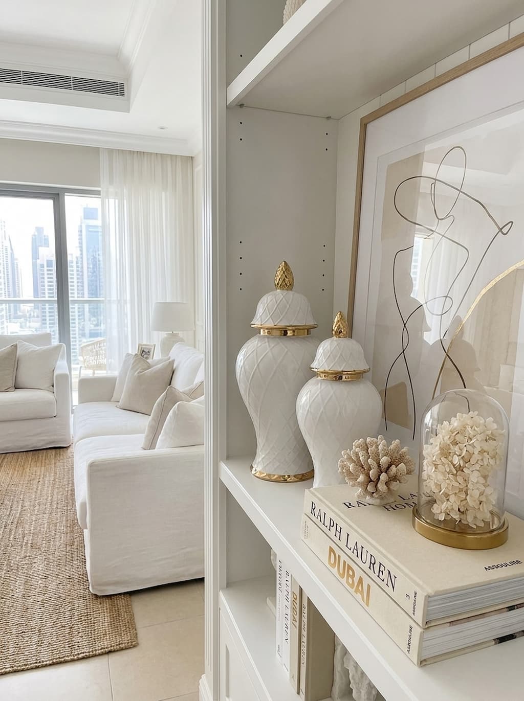 The Lily Luxury Decorative Ginger Jar  — Premium Home Accent — Lifestyle Image | Home Styling UAE | Beth & Lily Decor