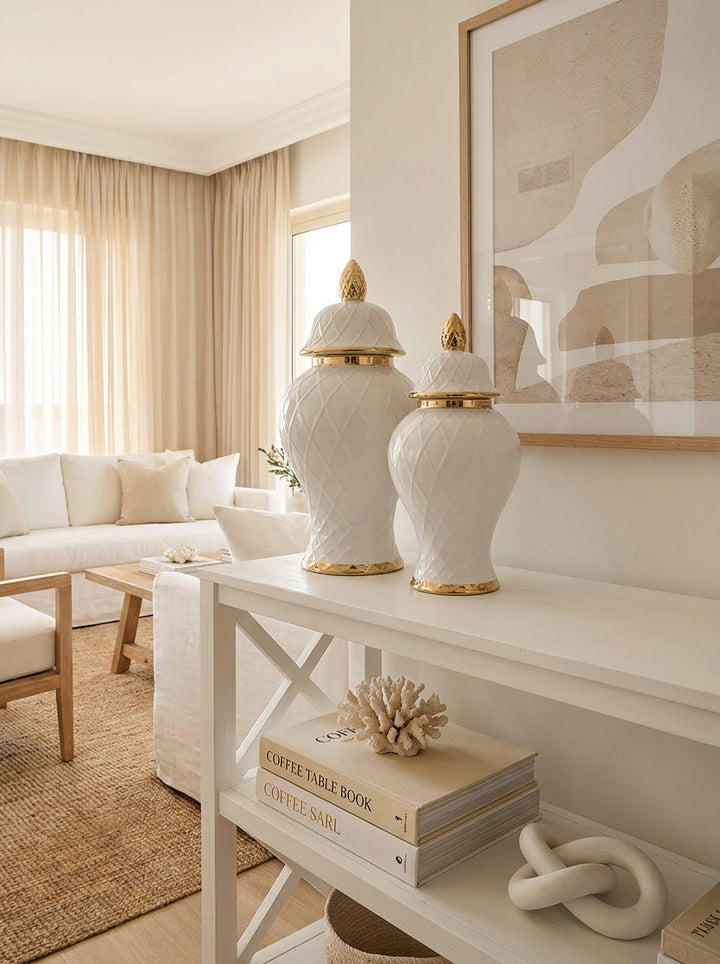 The Lily Luxury Decorative Ginger Jar  — Premium Home Accent — Detail View | Premium Quality | Beth & Lily Decor