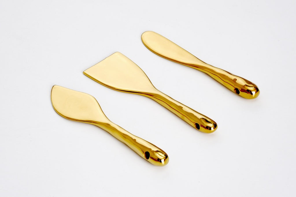 Naya Gold Cheese Knives Set