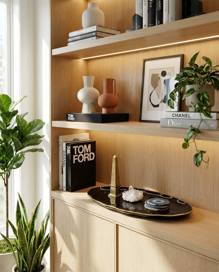 Noir Oval Platter —  Black Ceramic Premium Serving Piece