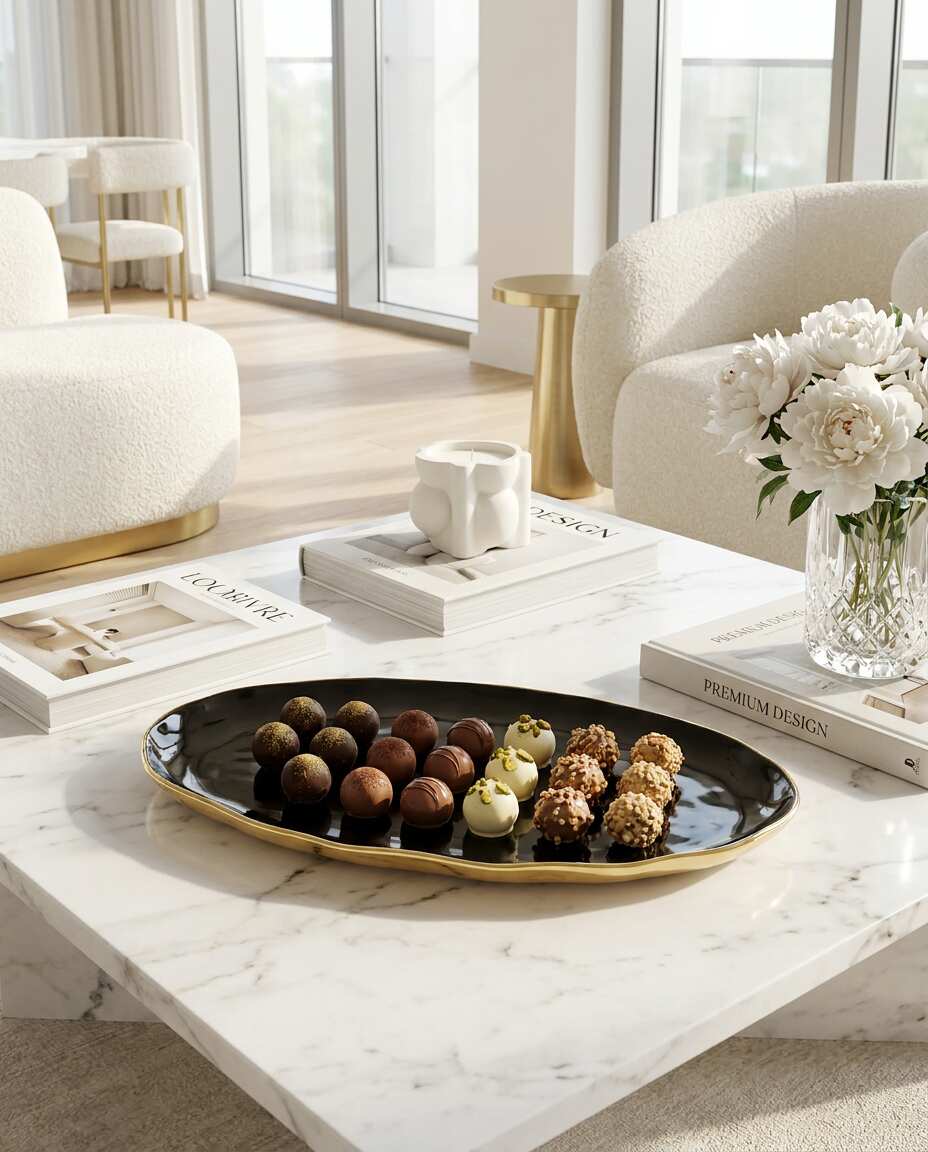 Noir Oval Platter —  Black Ceramic Premium Serving Piece