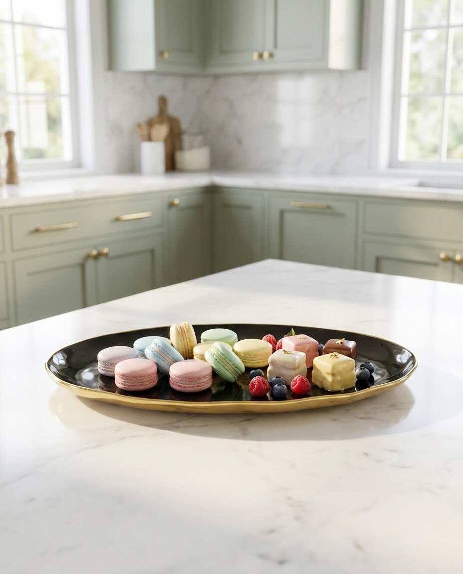 Noir Oval Platter —  Black Ceramic Premium Serving Piece