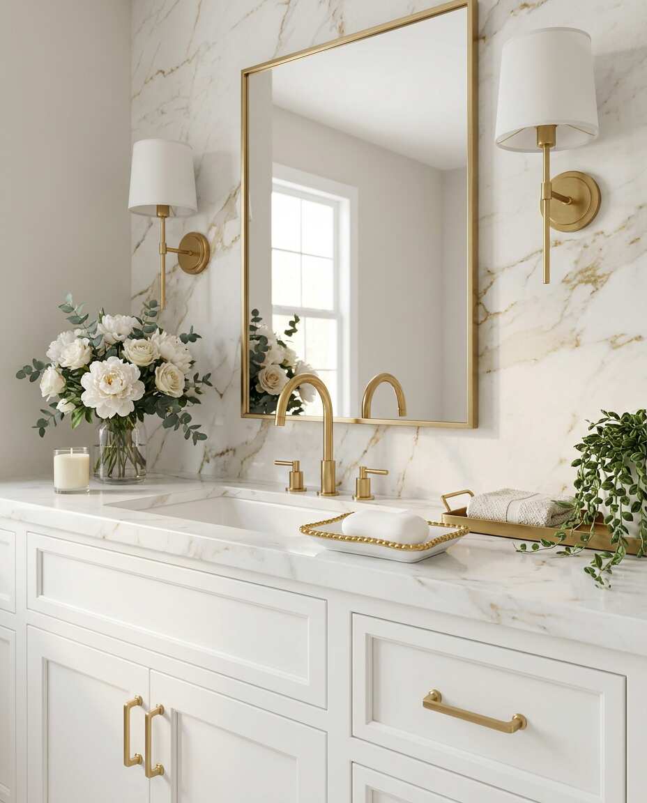 Sienna White and Gold beaded Soap Dish — Premium Bathroom Decor