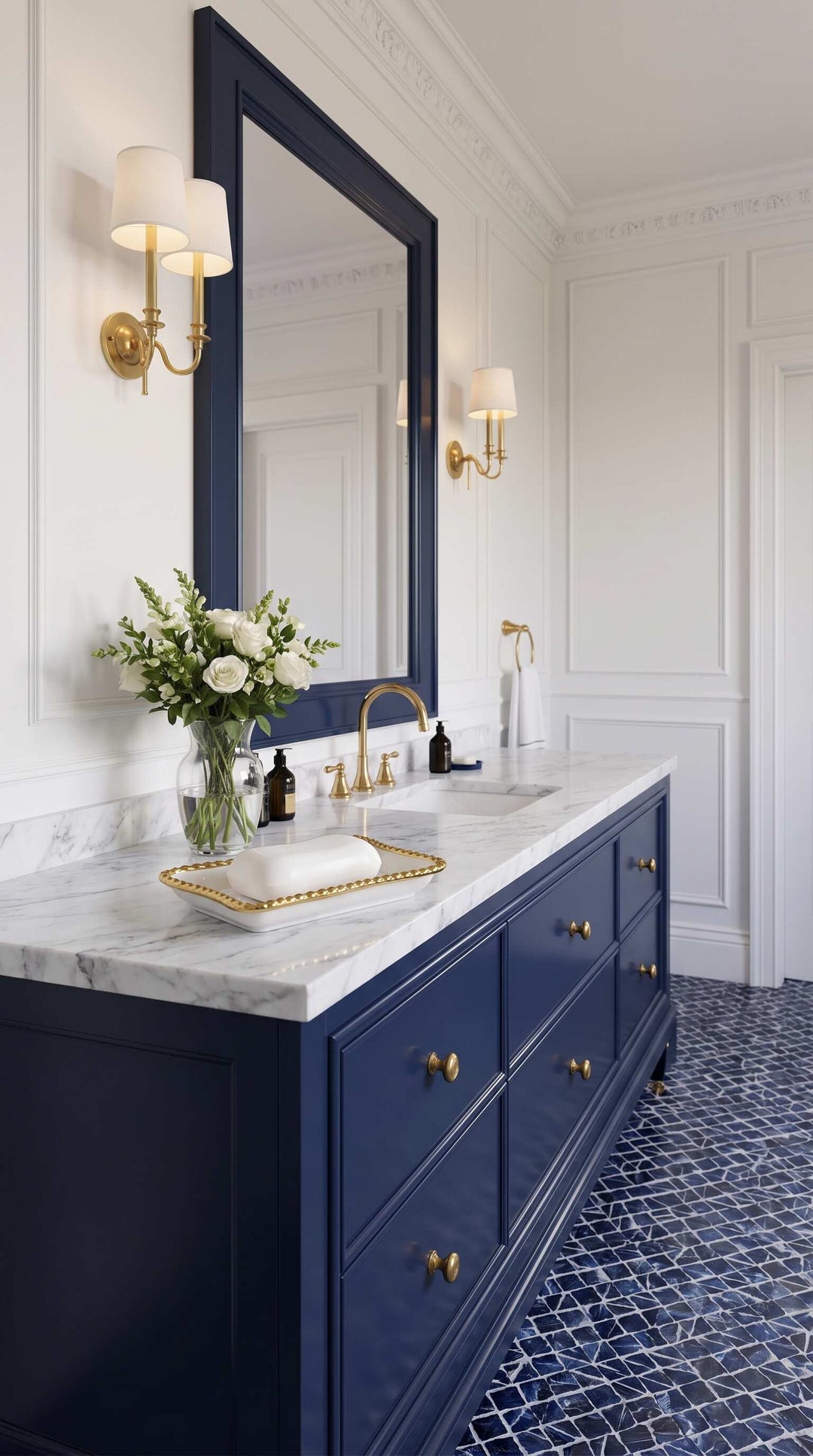 Sienna White and Gold beaded Soap Dish — Premium Bathroom Decor