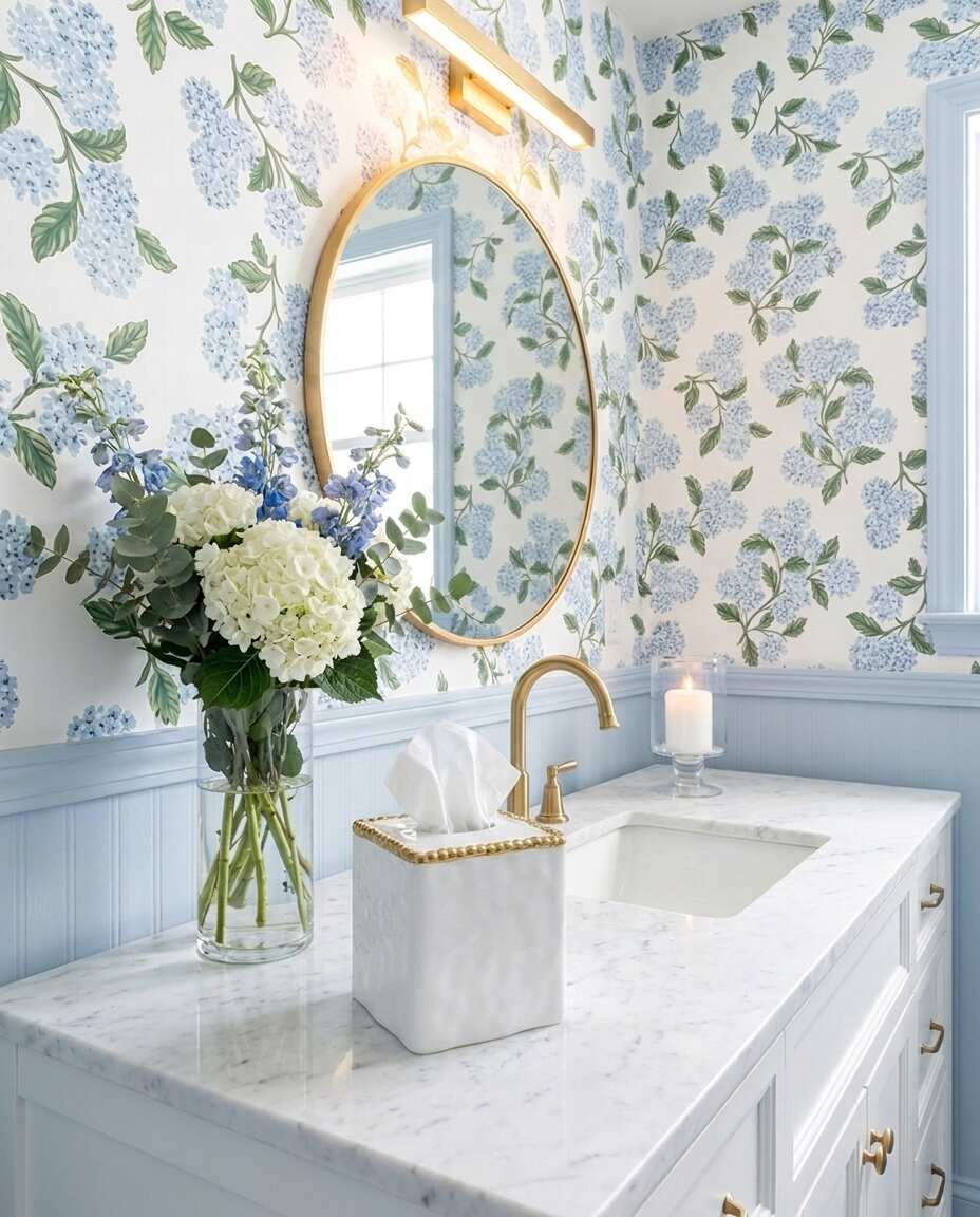 Sienna White and Gold Square Tissue Box Cover — Luxury Bathroom Accessory