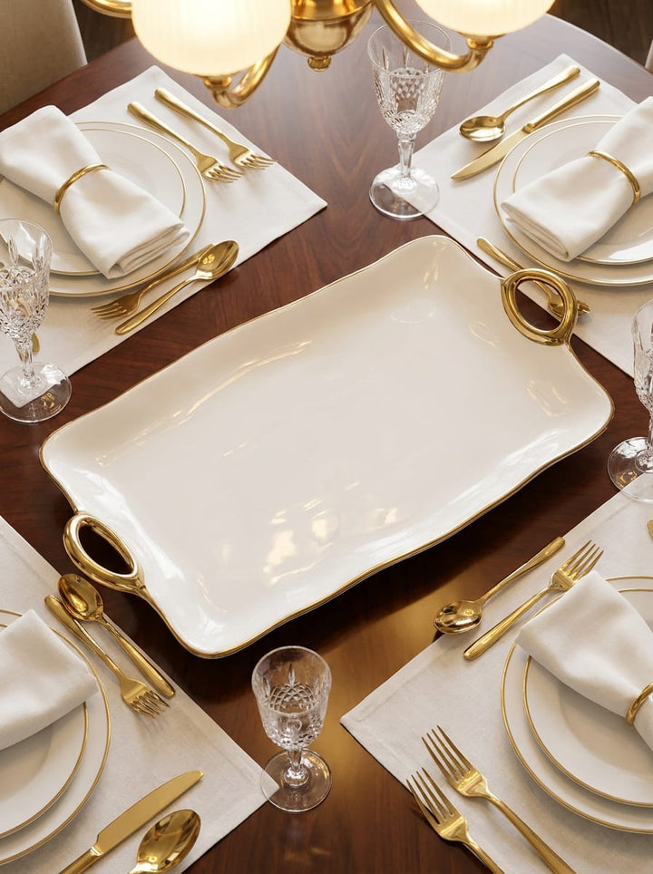 Layla Large Platter — Premium Ceramic Luxury Serving Piece
