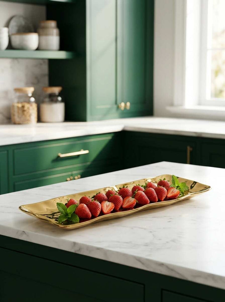 Moonlight Gold Rectangular Server
