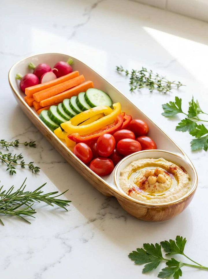 Naya Chip and Dip Server — Luxury Entertaining Piece