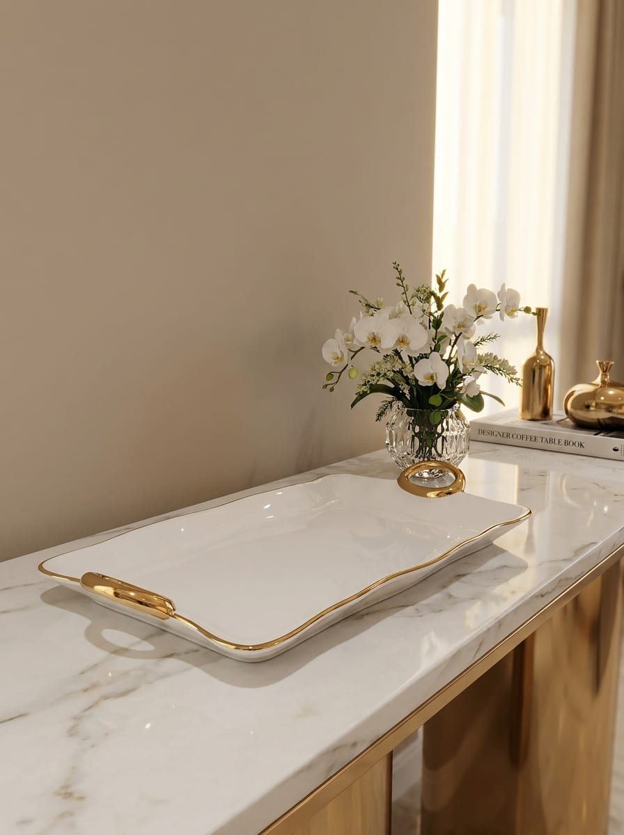 Layla Large Platter — Premium Ceramic Luxury Serving Piece