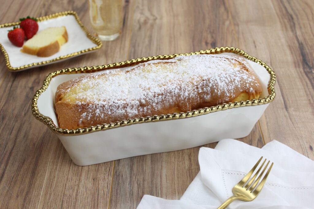 Sienna White and Gold Loaf Baking Dish