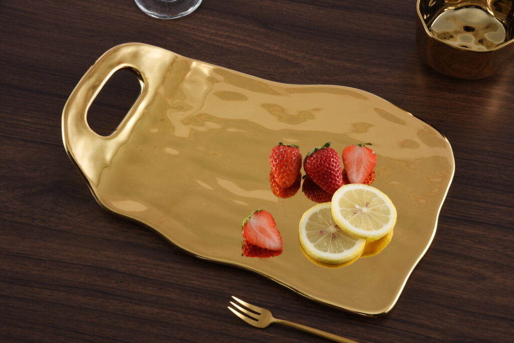Moonlight Gold Tray with Handle